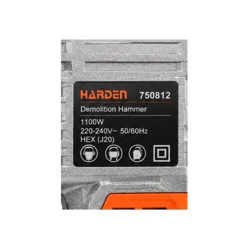 ⁦شاكوش تكسير 1100 وات جسم معدن HEX (J20) HARDEN – 750812⁩ - الصورة ⁦8⁩